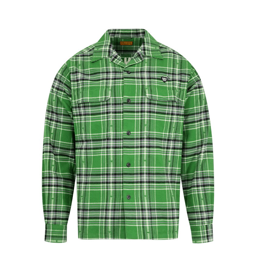 Human Made o1h1sh11225 Flannel Check Shirt in Green Size US XXL / EU 58 / 5 - 1 Thumbnail
