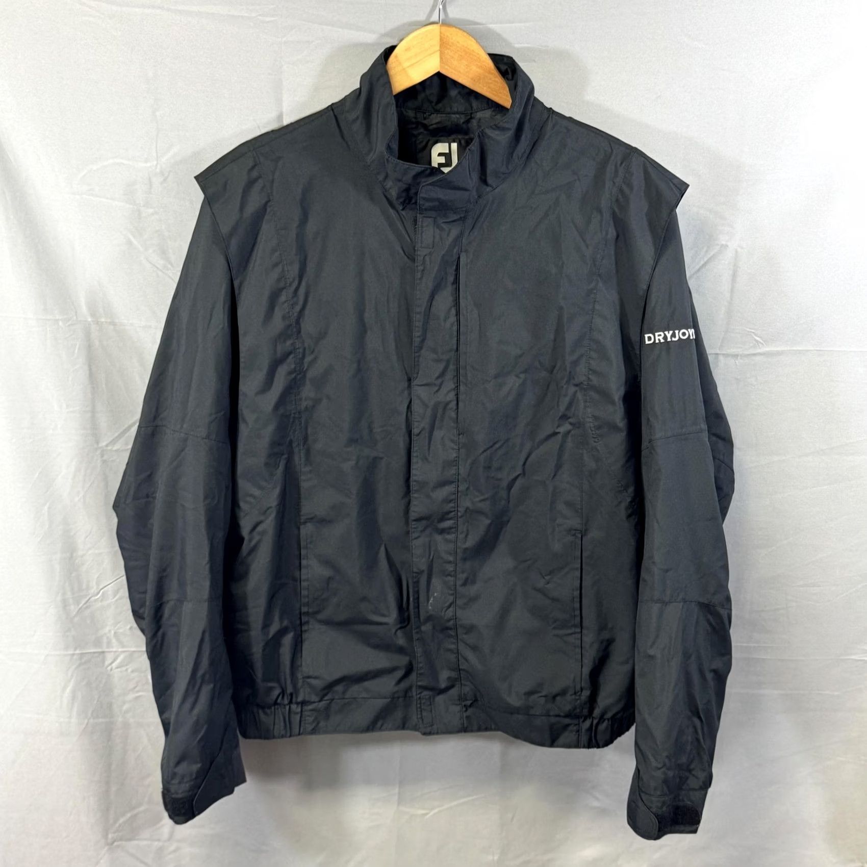 Footjoy FootJoy Jacket Mens L Black DryJoys Waterproof Golf Rain Full Zip Storm Flap Windbreaker/Activewear Mens Size US L / EU 52-54 / 3 - 2 Thumbnail