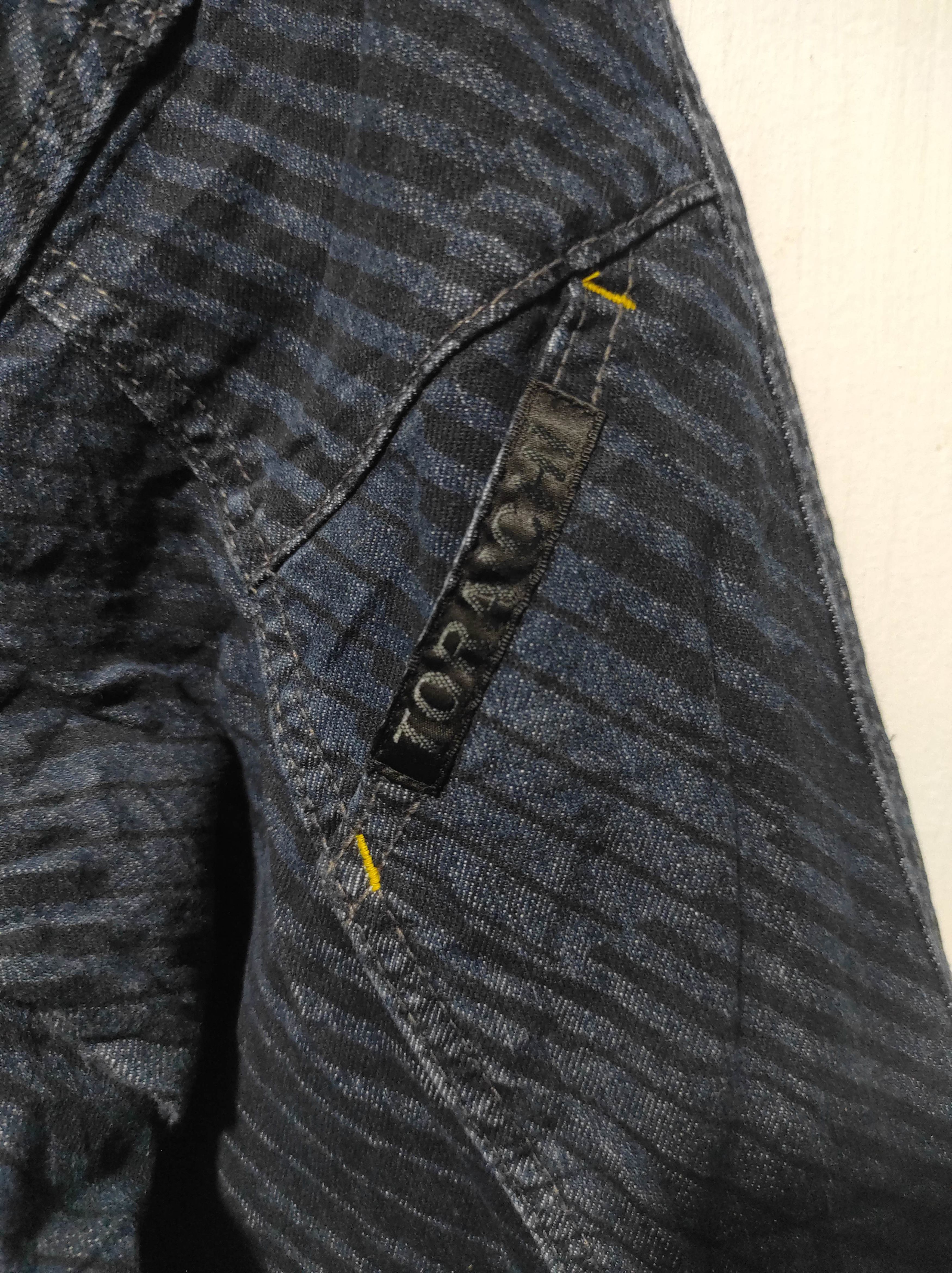 Japanese Brand Tora by Toraichi striped biker denim jacket Size US L / EU 52-54 / 3 - 7 Thumbnail