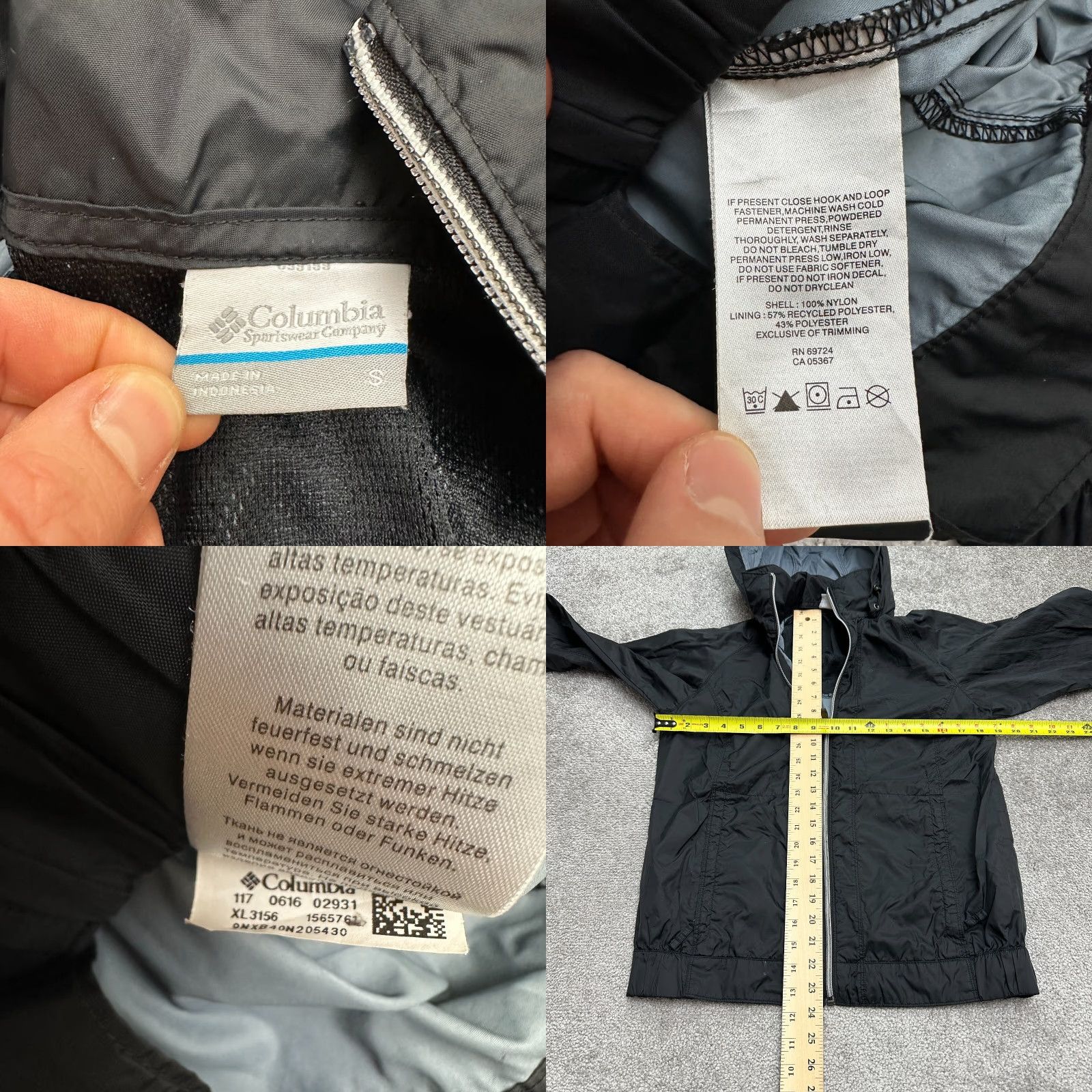 Vintage Columbia Arcadia II Windbreaker Jacket Women Small Black Full Zip Outdoor Shirt Hoodie Size S / US 4 / IT 40 - 8 Thumbnail