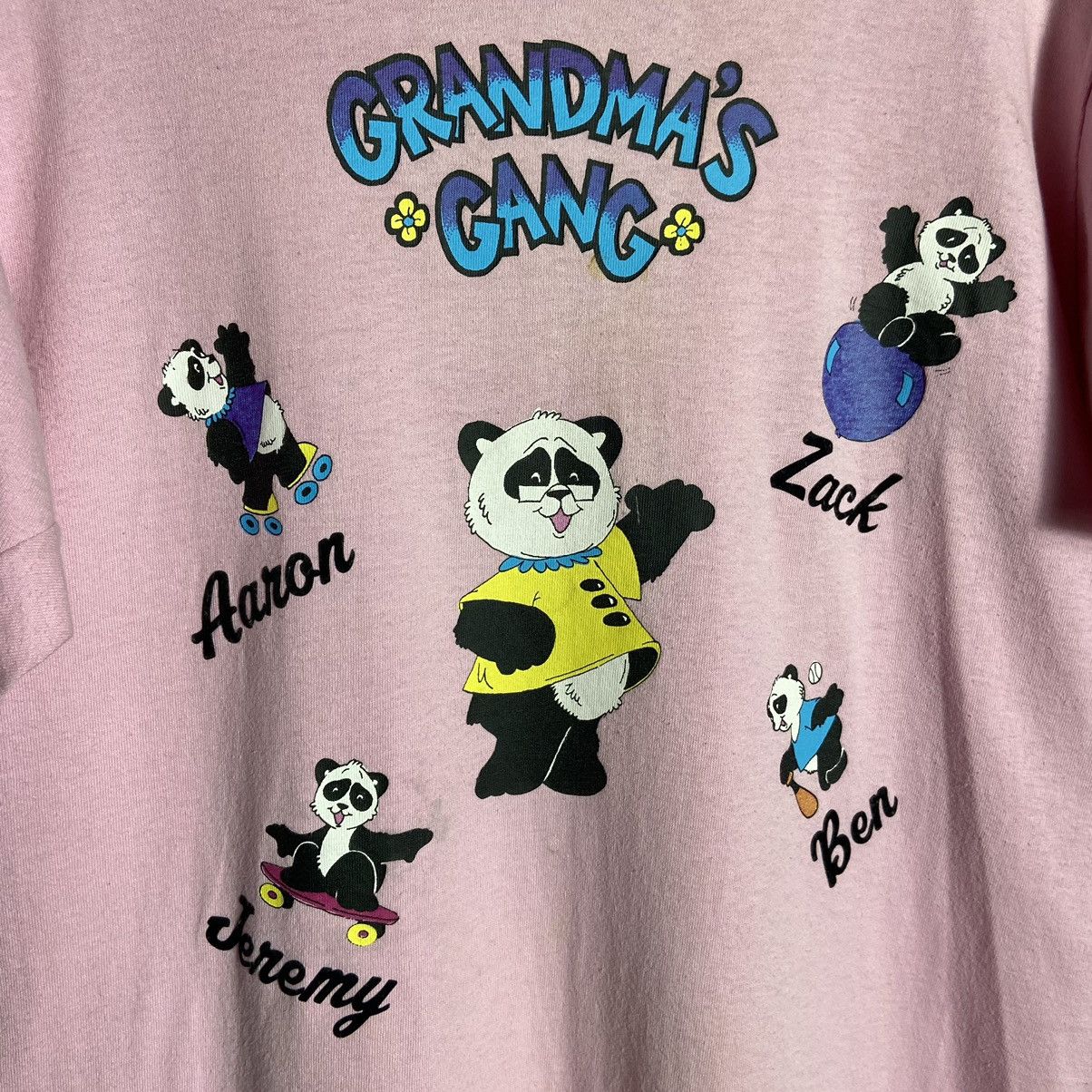 Anime × Vintage Vintage 90s Grandma’s Gang Panda Preppy T-Shirt Size US L / EU 52-54 / 3 - 2 Thumbnail