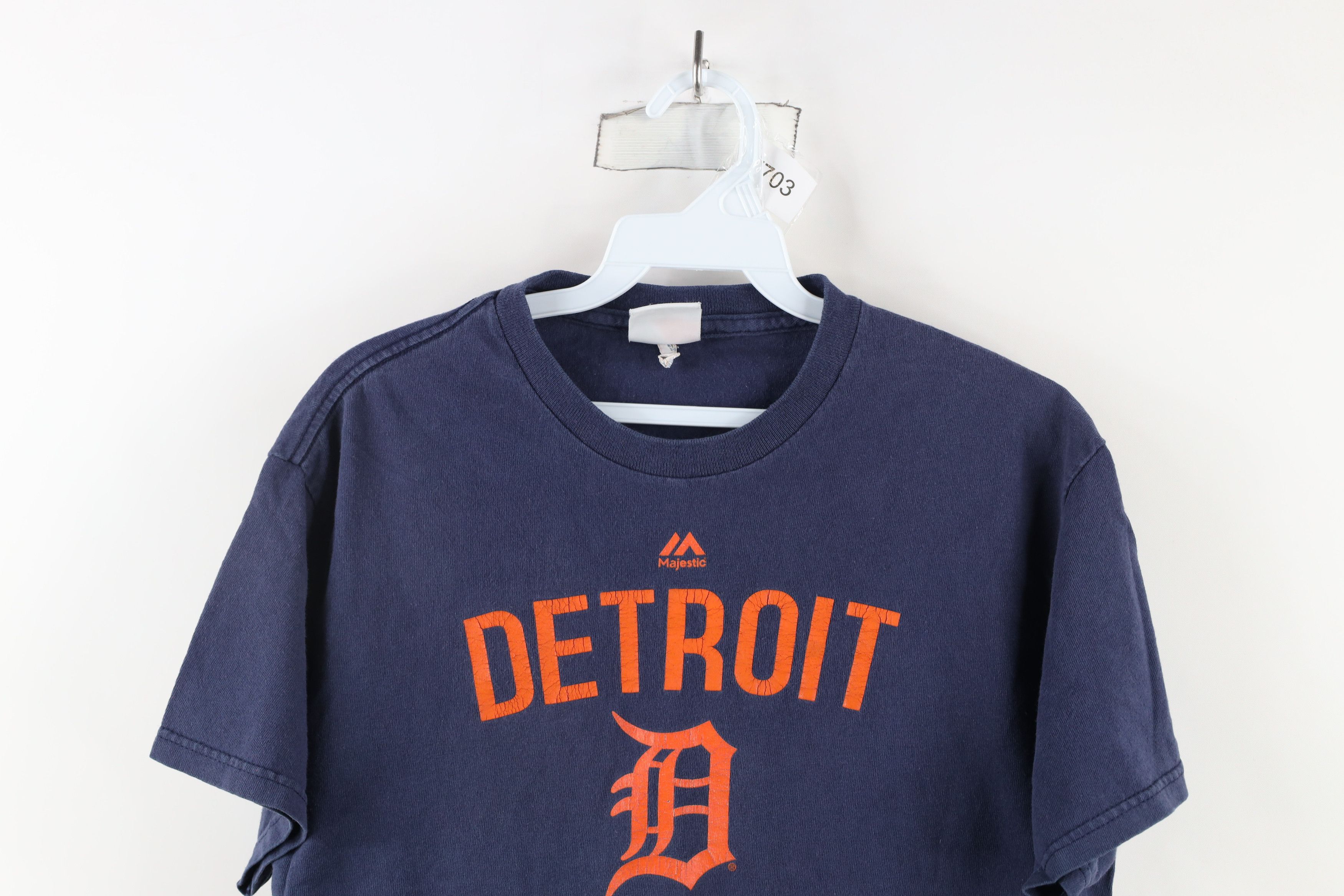 Vintage Vintage Majestic Detroit Tigers Baseball T-Shirt Blue Size US M / EU 48-50 / 2 - 2 Thumbnail
