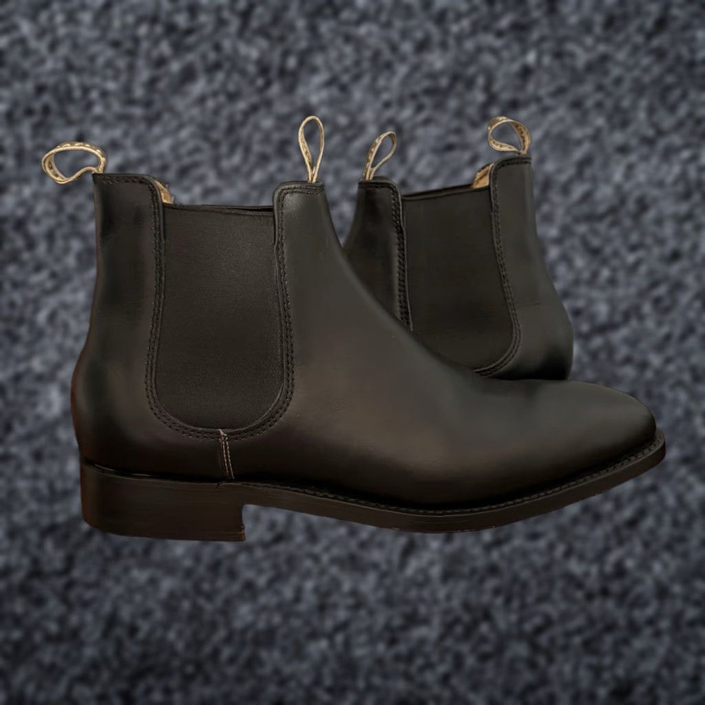 Barker Barker Chelsea Boots Men UK 7 US 8 Black Calf Leather Goodyear Welted Leather Lining Mens Size US 7 / EU 40 - 1 Thumbnail