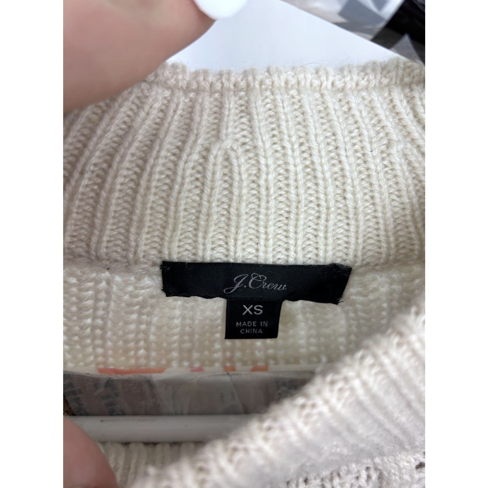 J.Crew J.CREW Sweater XS Beige Cable-Knit Pullover Women Size XS / US 0-2 / IT 36-38 - 7 Thumbnail