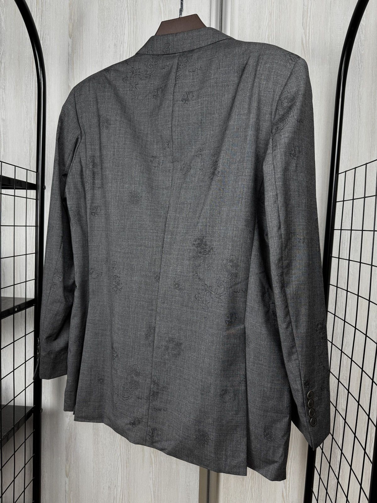 Kenzo Kenzo Baroque Motif Print Gray Wool Blazer size 54 Size 44R - 7 Thumbnail