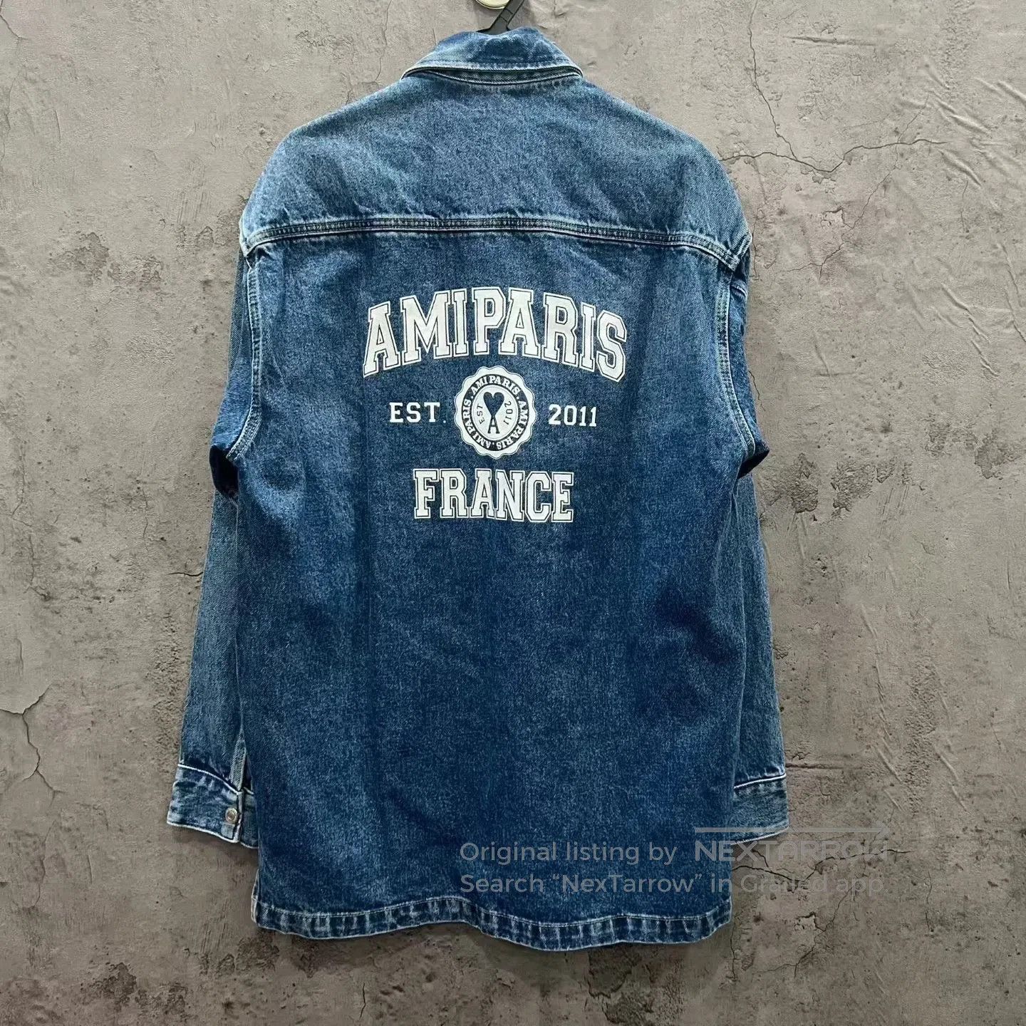 AMI Ami Washed distressed denim jacket| Size US S / EU 44-46 / 1 - 2 Thumbnail