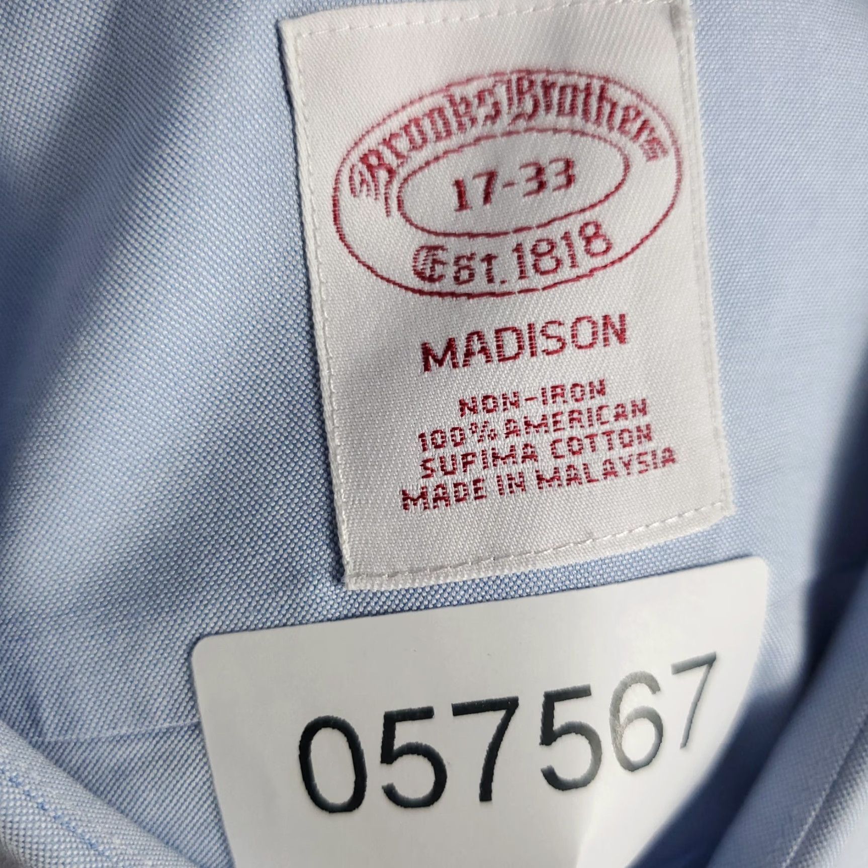 Brooks Brothers VINTAGE Brooks Brothers Dress Shirt Men Size 17 Blue Business Casual Formal Workwear Size 46R - 8 Thumbnail