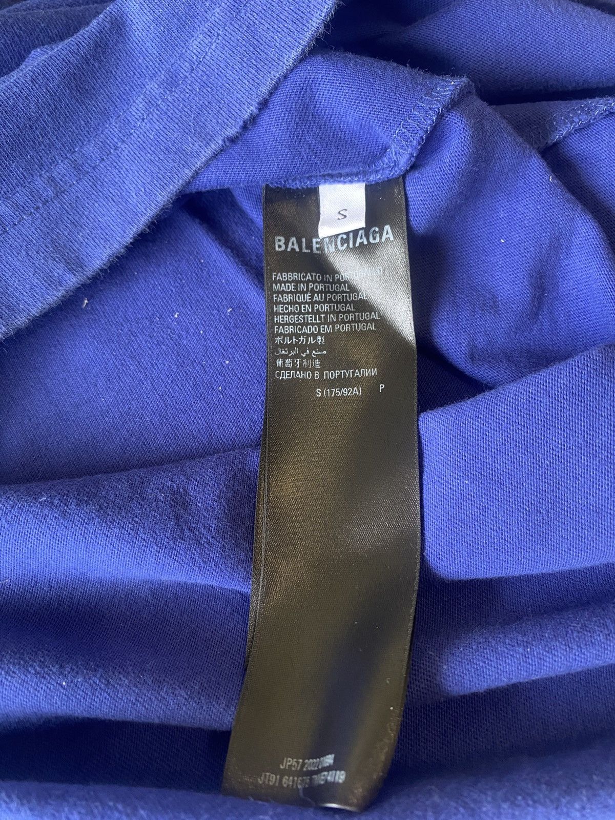 Balenciaga Purple Balenciaga Logo Tee Size US L / EU 52-54 / 3 - 3 Thumbnail