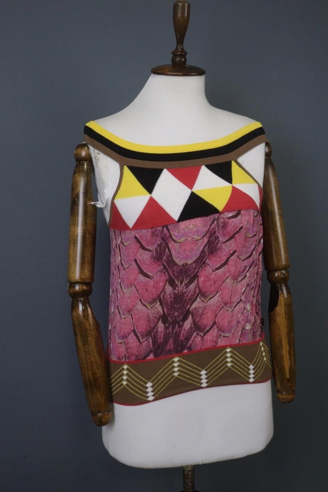 Just Cavalli Just Cavalli Multicolor Geometric Back Sweater Size 40 Size M / US 6-8 / IT 42-44 - 5 Thumbnail