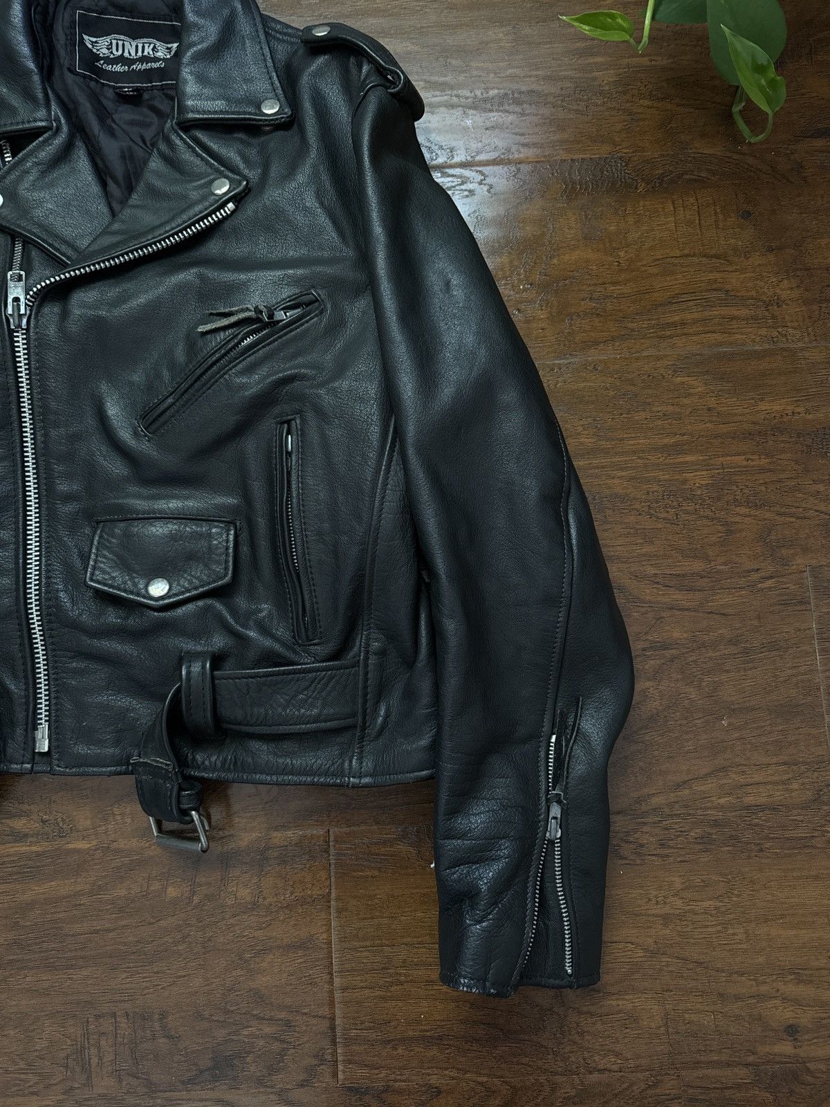 Genuine Leather × UNIK International Inc. × Vintage UNIK Leather Bomber Jacket Size US S / EU 44-46 / 1 - 4 Thumbnail