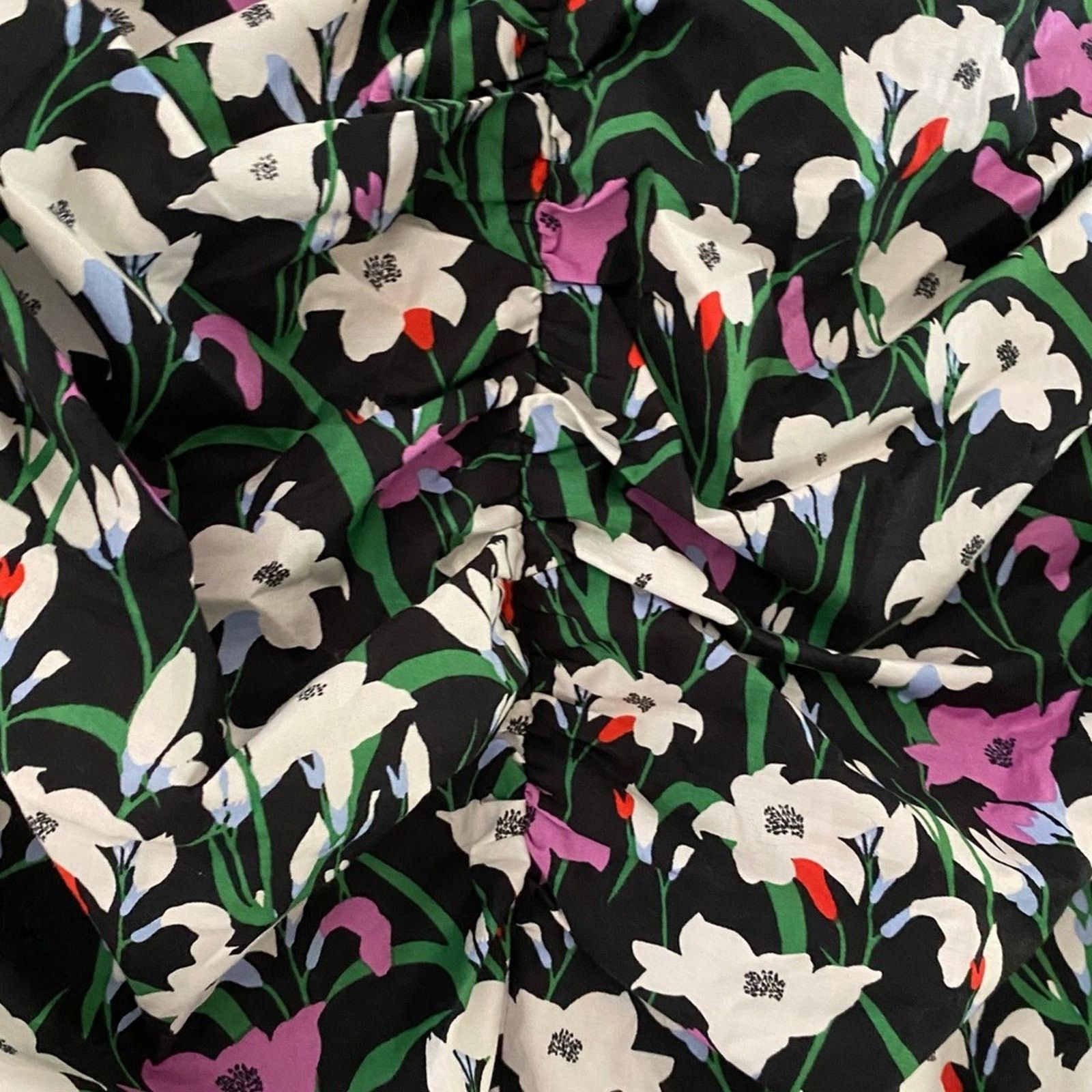 Veronica Beard Veronica Beard $495 Janis Floral Ruched Mini Dress Black 2 Size XS / US 0-2 / IT 36-38 - 10 Thumbnail