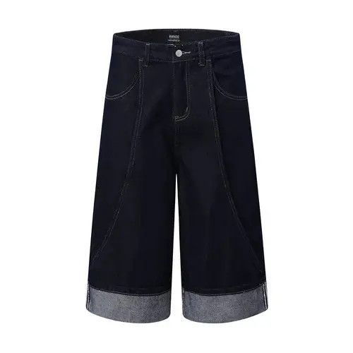 Other Men's straight-leg contrast-color cuffed denim shorts Size US 32 / EU 48 - 2 Thumbnail