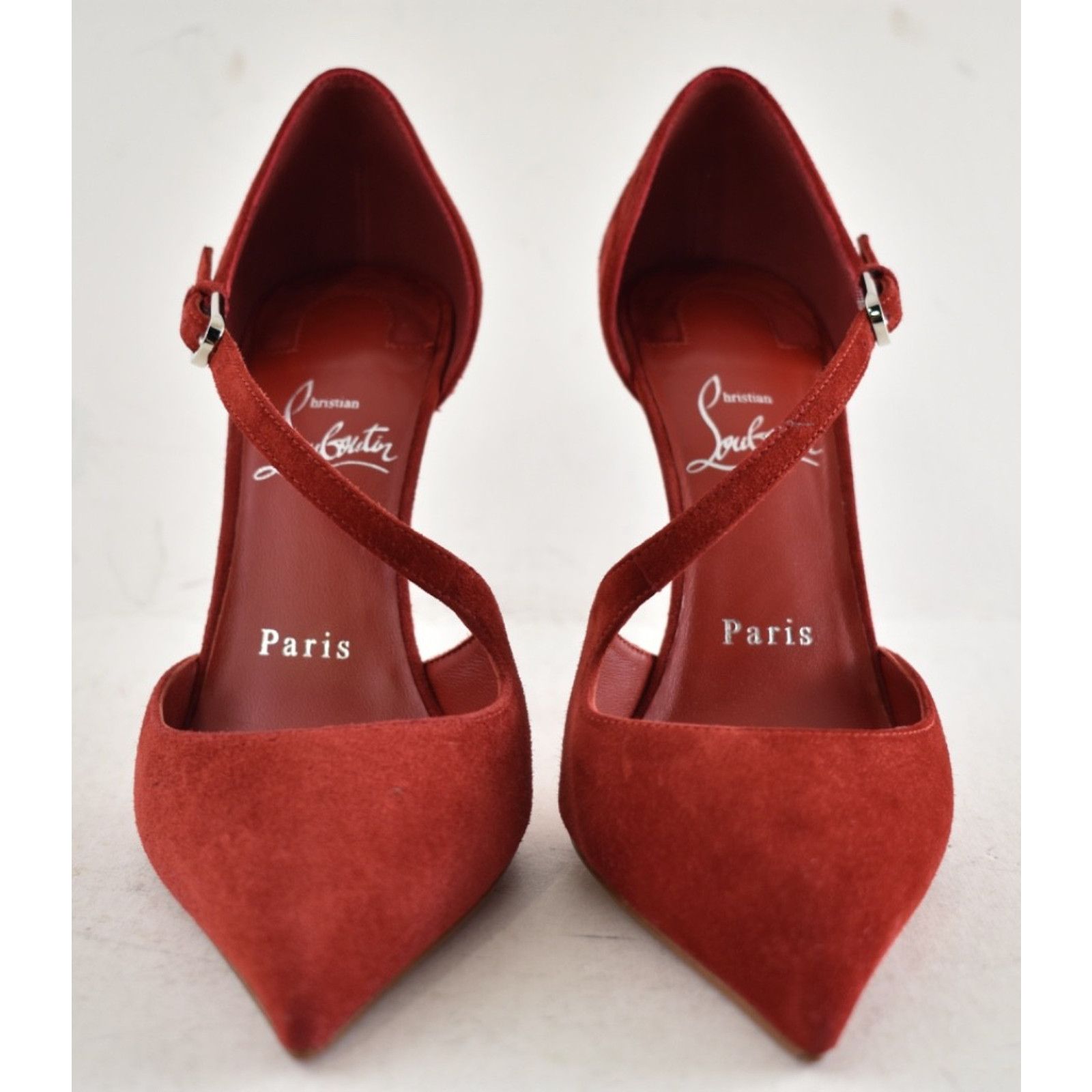 Christian Louboutin Christian Louboutin Miss Ziggyta Red Suede Pump 36.5 Size US 6.5 / IT 36.5 - 9 Thumbnail