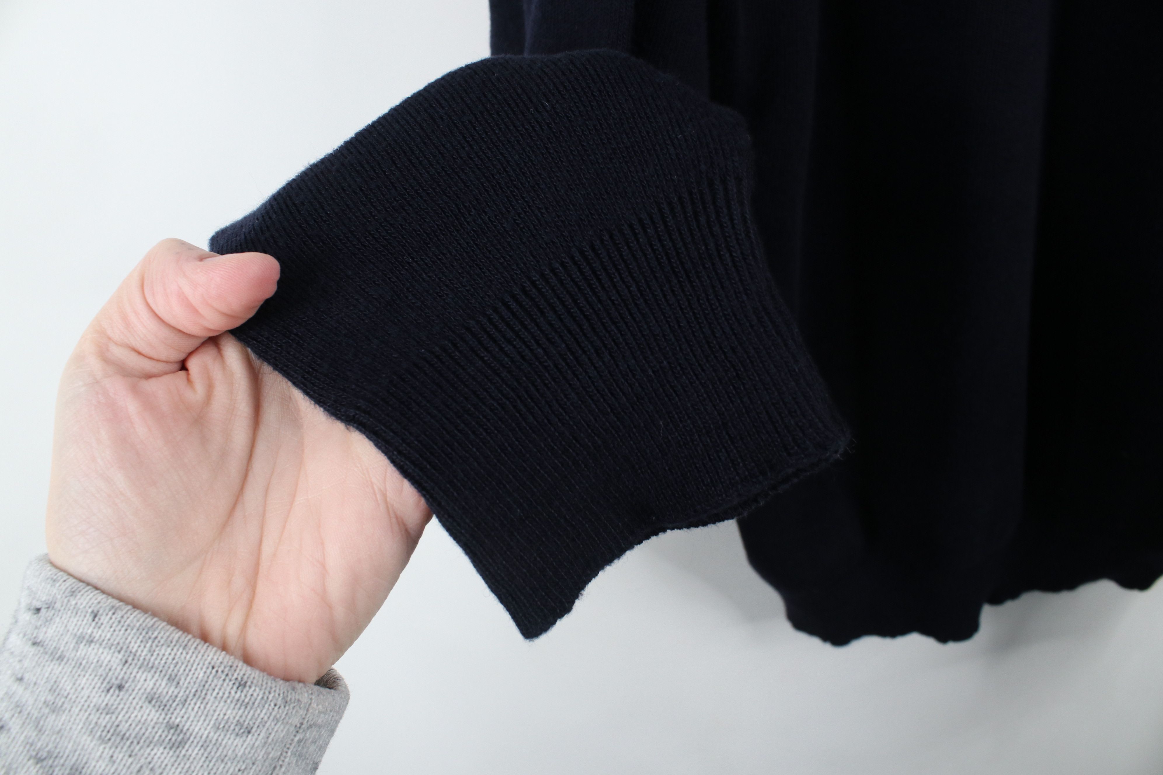 Vintage Vintage 90s Streetwear Collared Henley Sweater Navy Blue Size US L / EU 52-54 / 3 - 6 Thumbnail