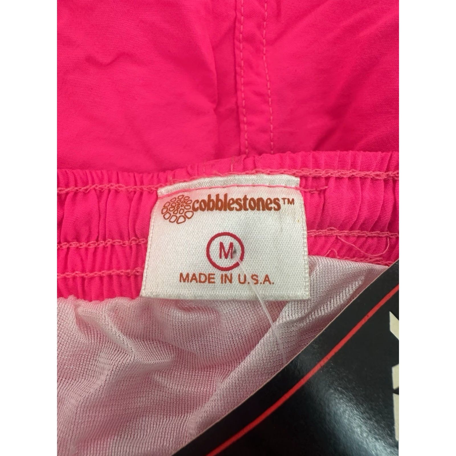 Vintage VINTAGE Cobblestones Athletic Shorts Mens M Pink Nylon 100% USA Made Deadstock NWT 90s Athletic Shirts? Size US 31 - 6 Thumbnail