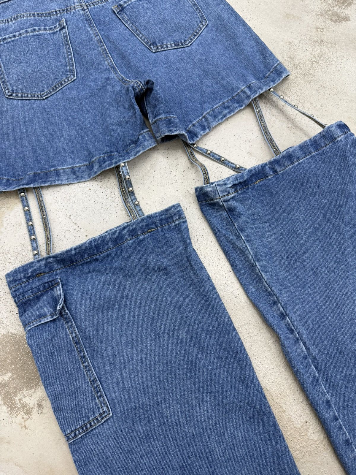 Japanese Brand Y2K Avant Garde Designer Style Street Unisex Denim Pants Size US 28 / EU 44 - 12 Thumbnail