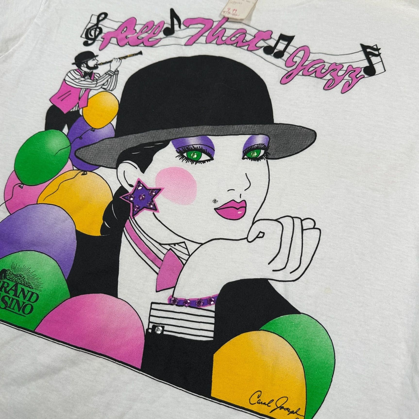 Vintage Face It T-Shirt White Women's One Size Graphic Print All That Jazz Carol Joseph Size ONE SIZE - 2 Thumbnail