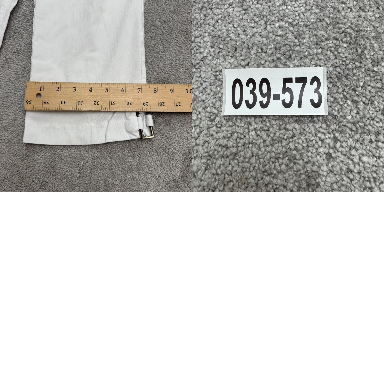 Vintage Counterparts White Capri Cropped Pants Women L Regular Straight Buckle Metal Stretch Size 36" / US 14 / IT 50 - 10 Thumbnail