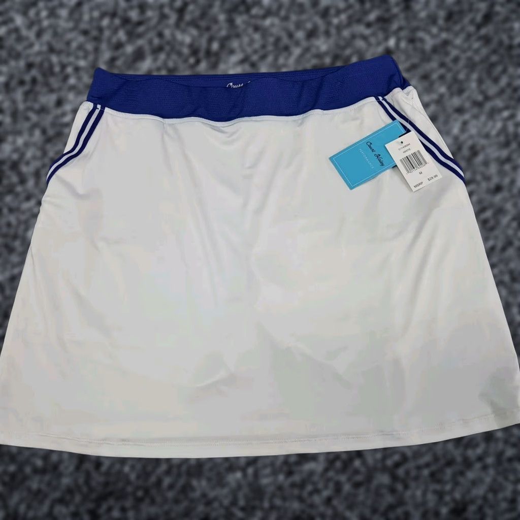 Vintage Court Haley Performance Skort Womens Blue White Pull On Athletic Short Skirt M NWT Court Haley Size 32" / US 10 / IT 46 - 1 Thumbnail