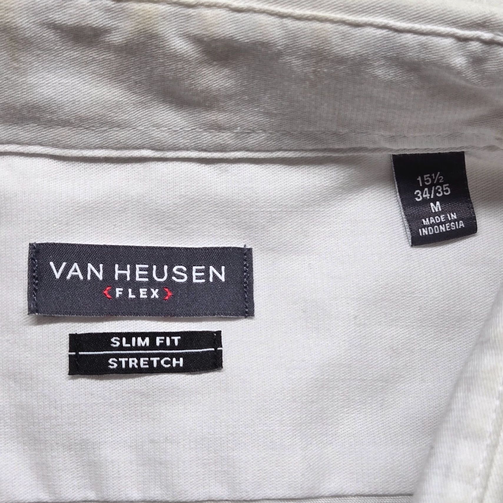 Van Heusen Van Heusen Shirt Solid White Flex Slim Fit Button-Down Adult Men's Size 15.5 Size US M / EU 48-50 / 2 - 3 Thumbnail