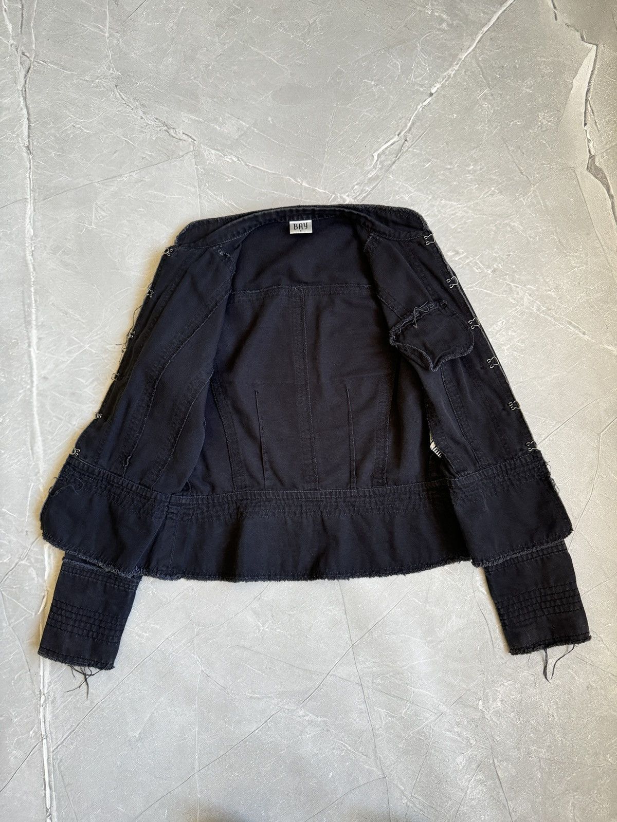 Hysteric Glamour 00s Military Napoleon Denim Jacket PPFM Balmain Style Y2k Size S / US 4 / IT 40 - 12 Thumbnail