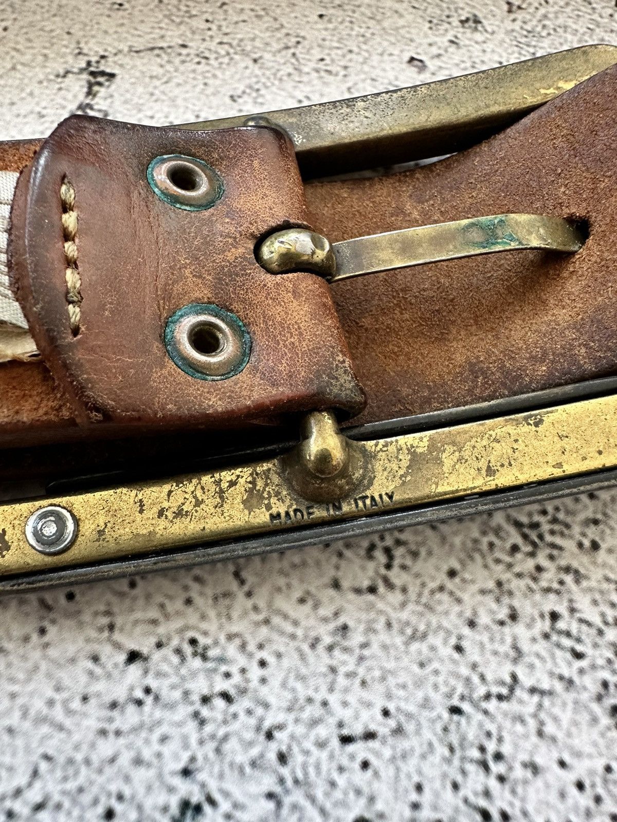 Diesel × Vintage Vintage Diesel Leather Belt Size ONE SIZE - 5 Thumbnail