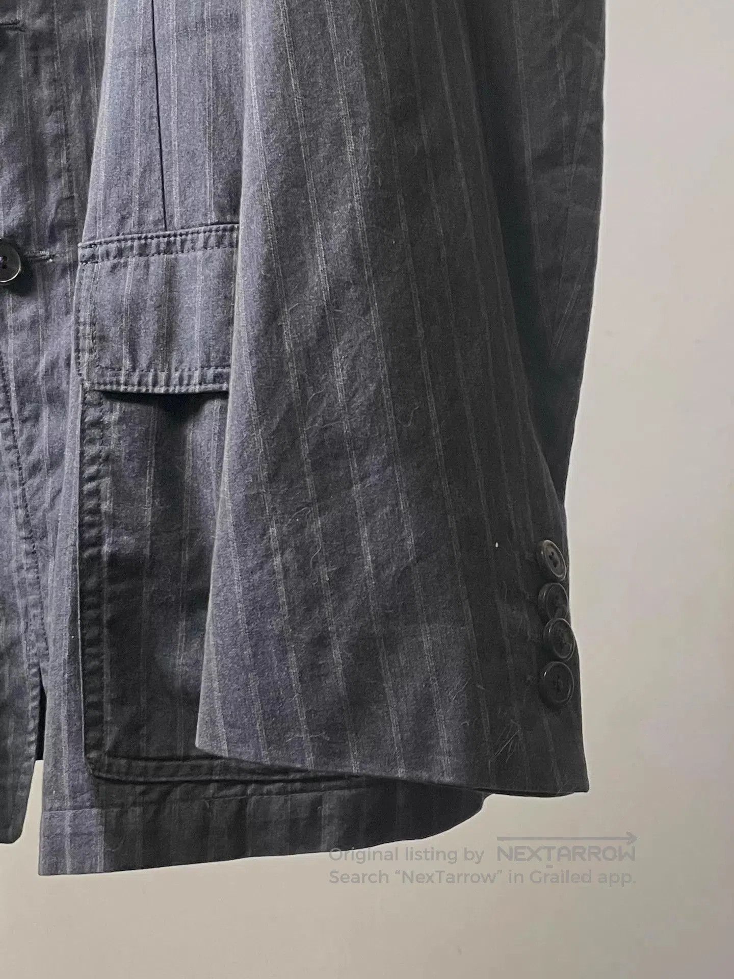 Dries Van Noten Blue Striped Lightweight Button. Size US S / EU 44-46 / 1 - 4 Thumbnail