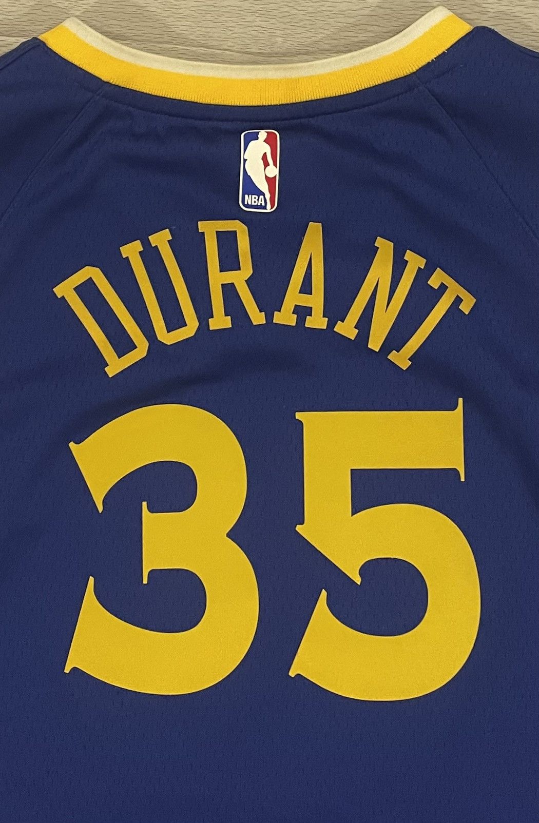 NBA Nike 2017 Kevin Durant #35 Warriors Jersey Blue Mens Size XL Size US XL / EU 56 / 4 - 7 Thumbnail