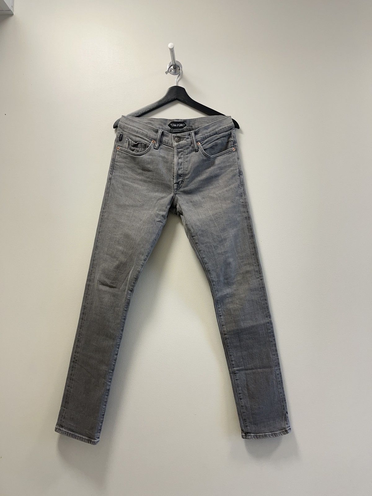 Tom Ford Grey wash selvedge denim slim fit Size US 31 - 1 Thumbnail