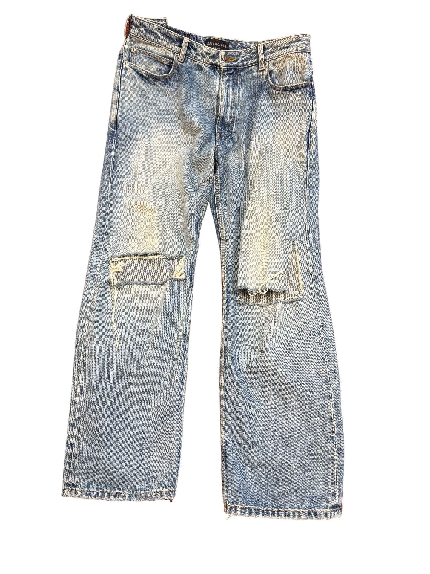 Balenciaga Balenciaga Distressed Denim Jeans Size M Size US 32 / EU 48 - 1 Thumbnail