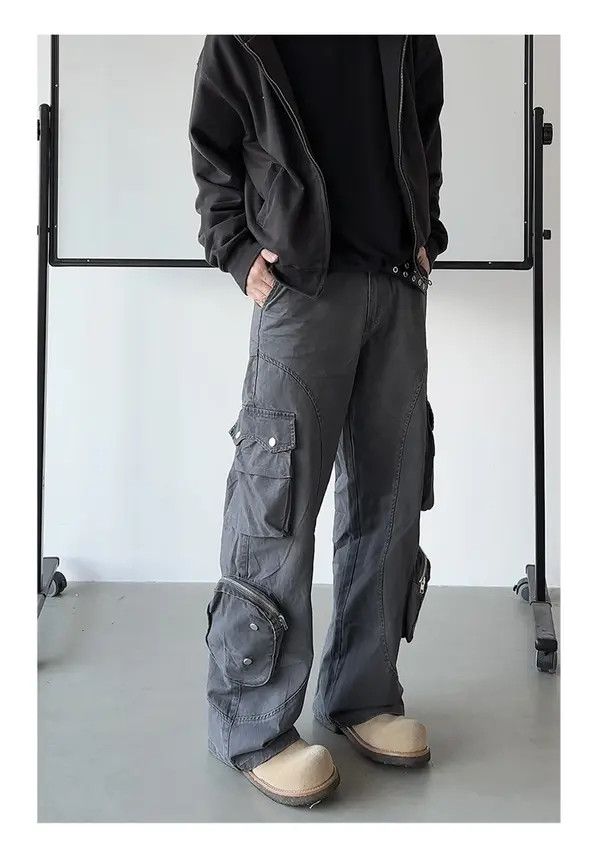 Japanese Brand Kurumiya x Mako Multi Pocket Cargo Wide Leg Pants Size US 32 / EU 48 - 5 Thumbnail
