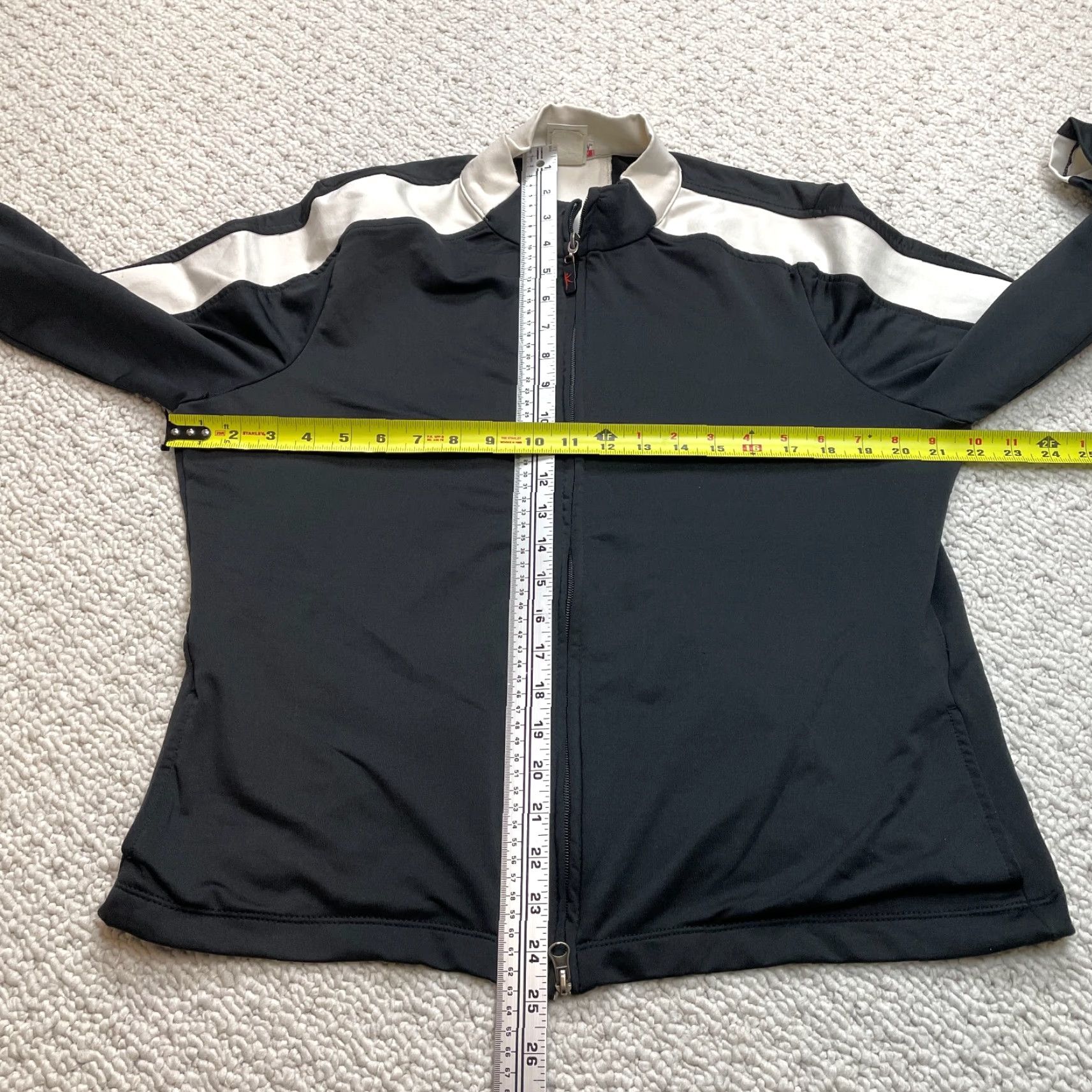Vintage Danskin Track Jacket Womens XL 16/18 Black Full Zip Polyester Shoes? Size XL / US 12-14 / IT 48-50 - 2 Thumbnail