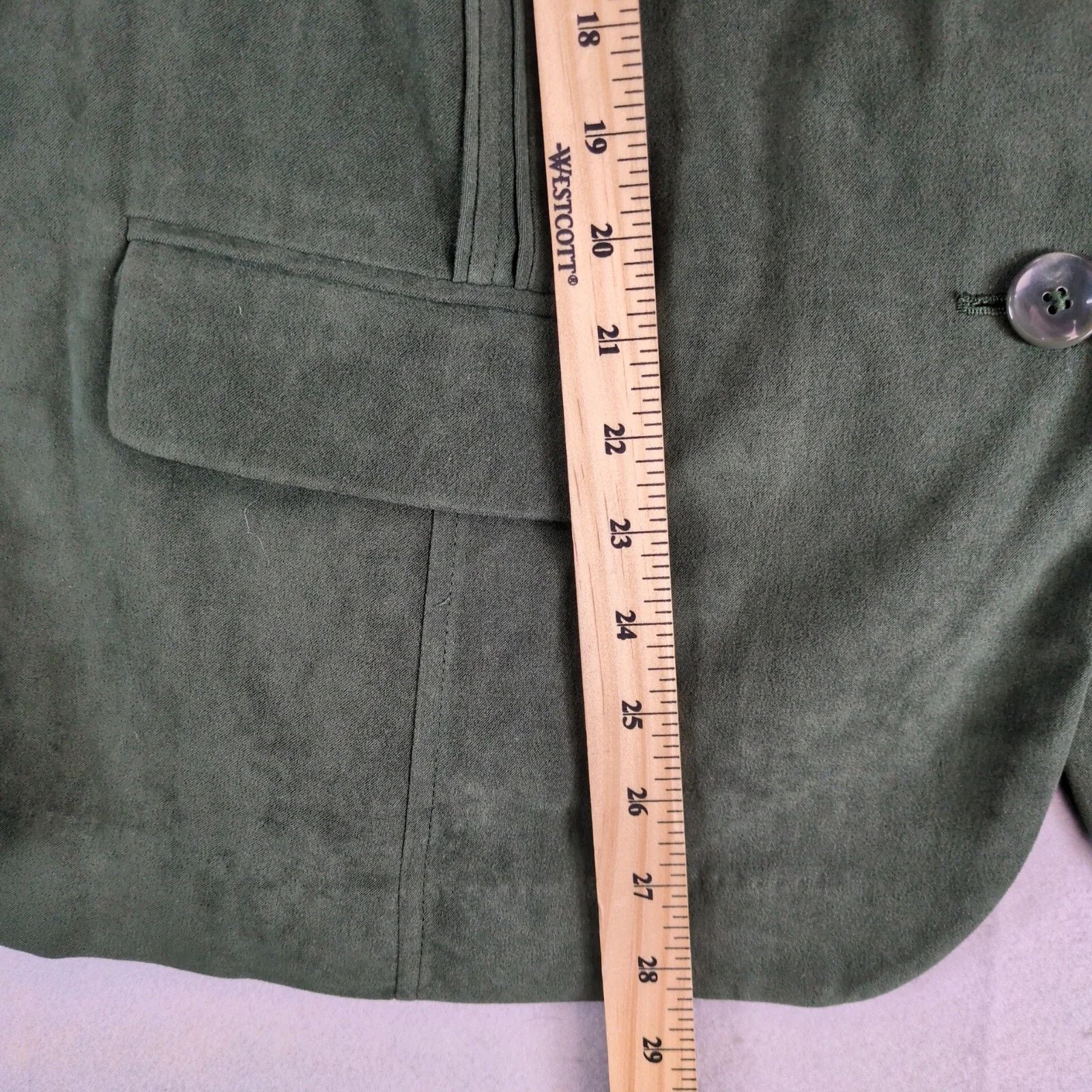 Other Cato Green Microfiber Suede 4-Button Blazer Jacket 22W Size 3XL / US 20-22 - 7 Thumbnail