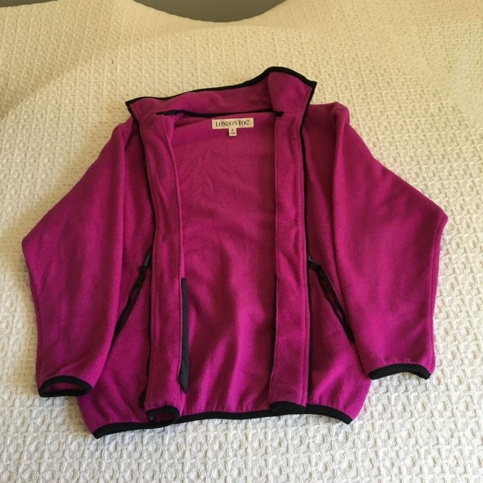 London Fog London Fog Womens Medium Pink Jacket Soft Fleece Zippered Size M / US 6-8 / IT 42-44 - 2 Thumbnail
