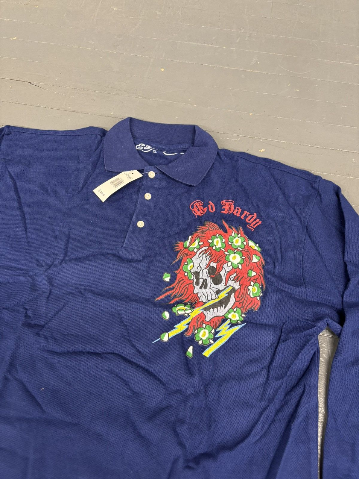Affliction × Christian Audigier × Ed Hardy Y2K Ed Hardy Polo Longsleeve shirt Size US XL / EU 56 / 4 - 3 Thumbnail
