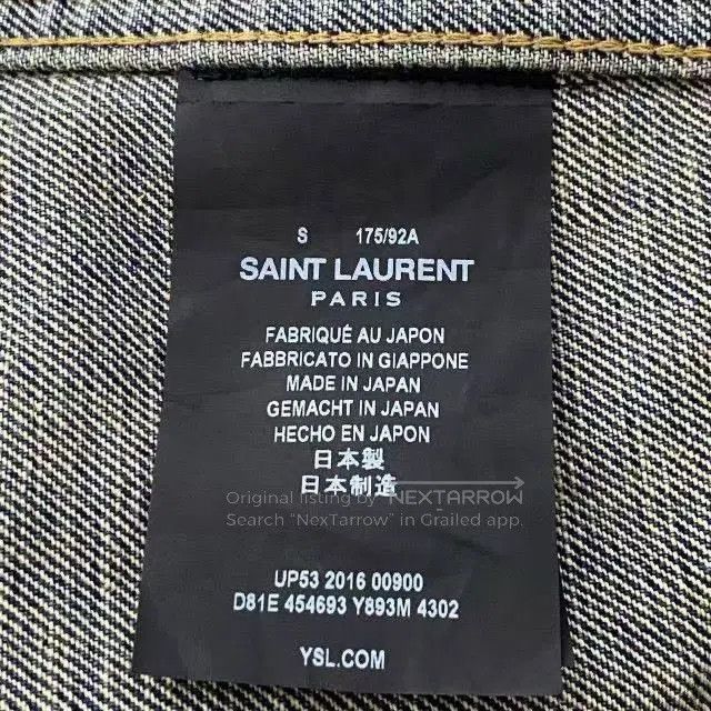 Saint Laurent Paris Saint Laurent Limited Shark Denim Jacket. Size US S / EU 44-46 / 1 - 4 Thumbnail
