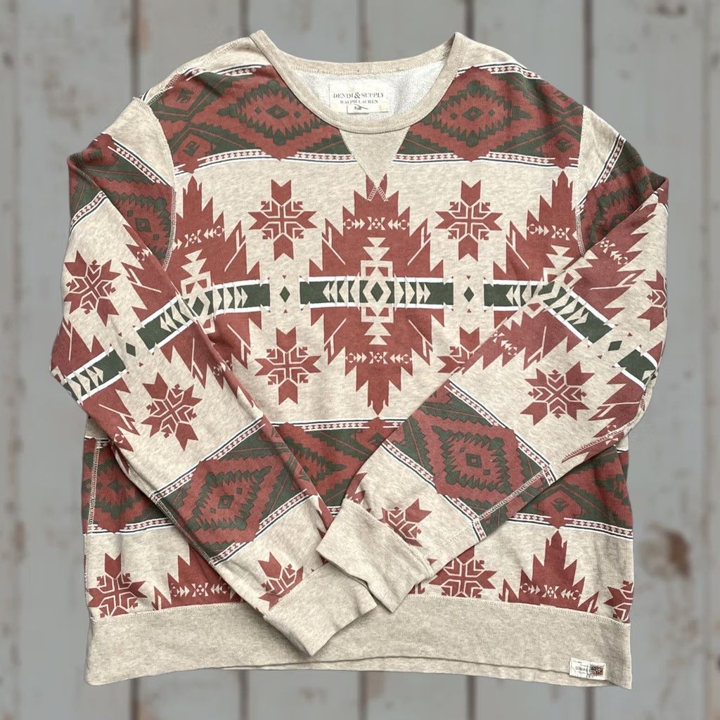 Ralph Lauren Ralph Lauren Denim & Supply Southwestern Aztec Print Sweatshirt XXL Unisex Adults Multicolor Pullover denim & supply rowad? Size US XXL / EU 58 / 5 - 1 Thumbnail