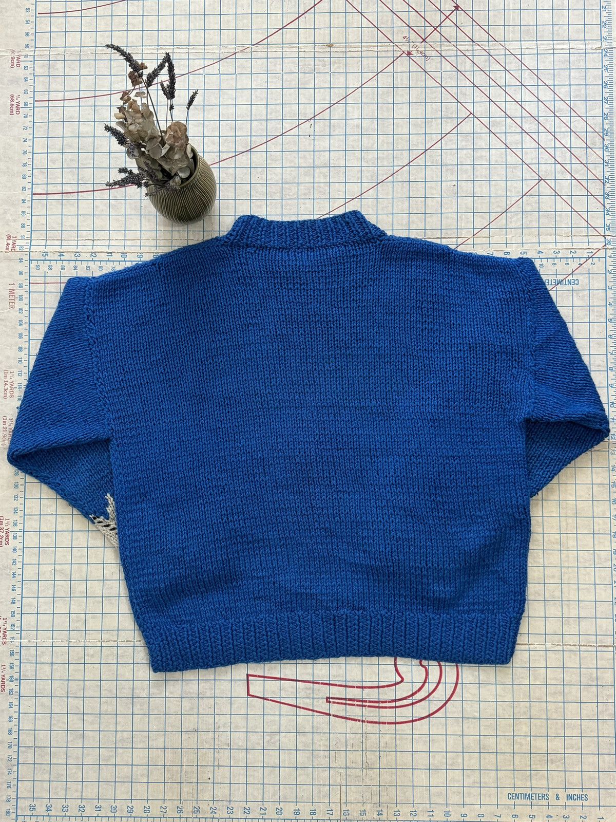 Vintage Vintage 60’s Polar Bear Hand Knit Sweater Fits XL Blue Size US XL / EU 56 / 4 - 7 Thumbnail