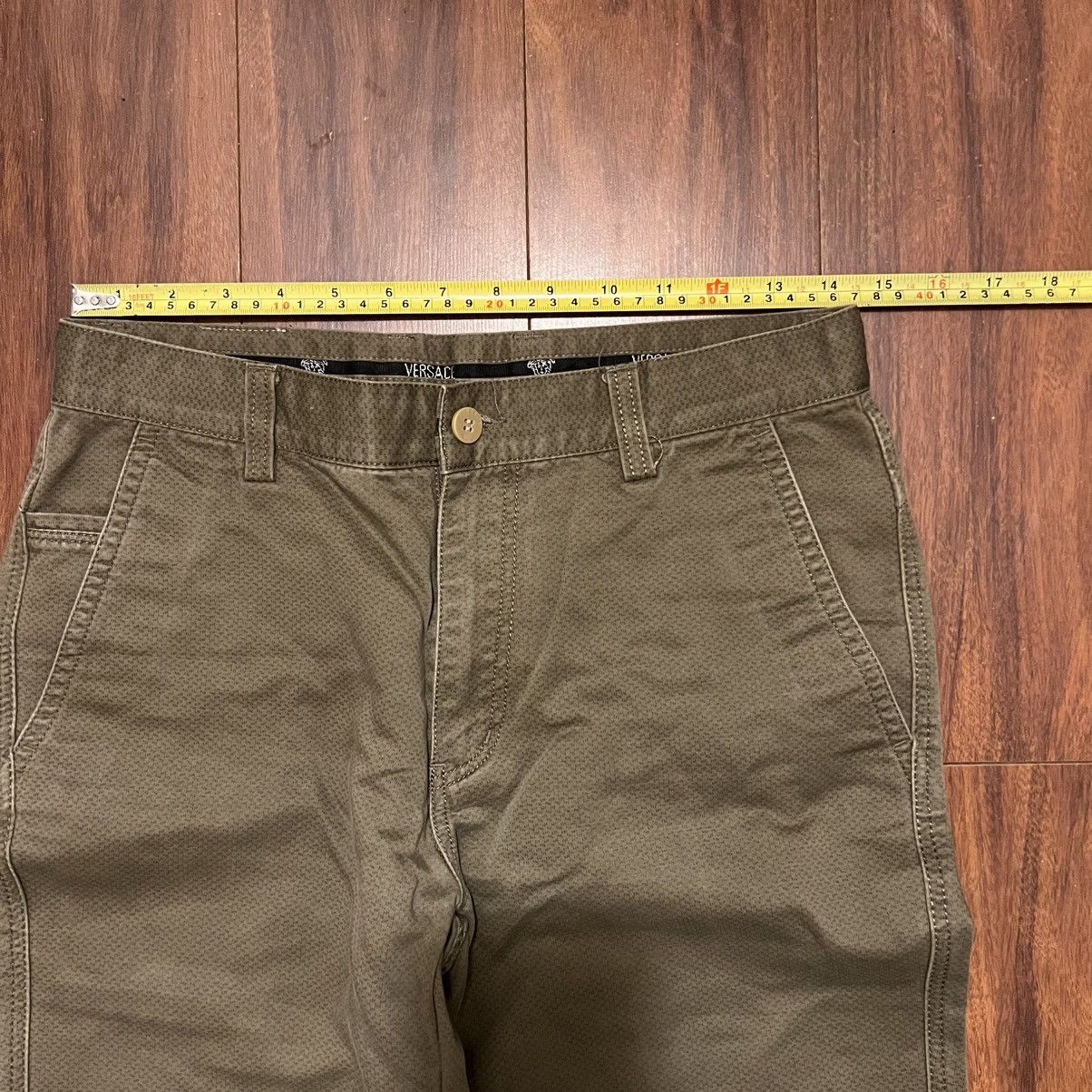 Versace Versace Jeans Couture designer Brown Khaki Chino Pants 28 Size US 28 / EU 44 - 4 Thumbnail