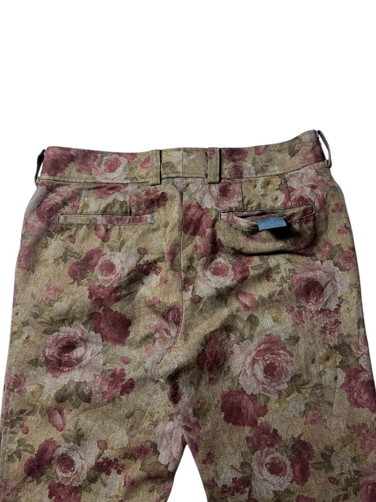 Tornado Mart Tornado Mart Floral Flared Denim Pants Size US 30 / EU 46 - 7 Thumbnail