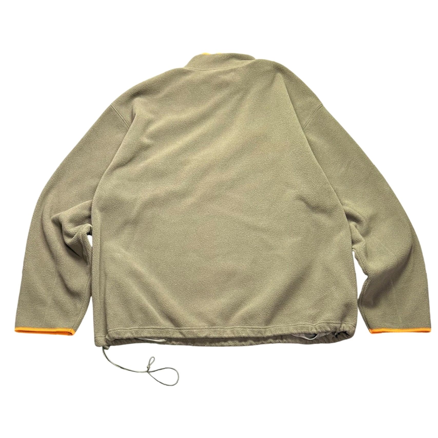 Old Navy VINTAGE Old Navy Fleece Pullover 2XLT Green Orange 1/4 Zip Mock Neck Mens Sweater Size US XXL / EU 58 / 5 - 2 Thumbnail