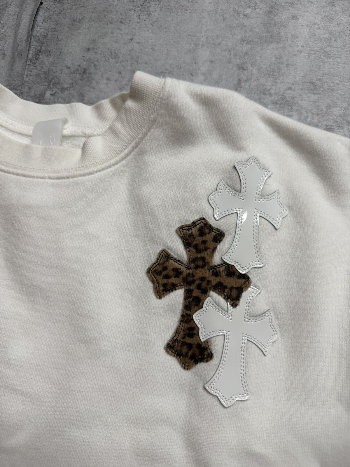 Chrome Hearts Chrome Heart White Flooded Patch Crewneck Size US S / EU 44-46 / 1 - 4 Thumbnail