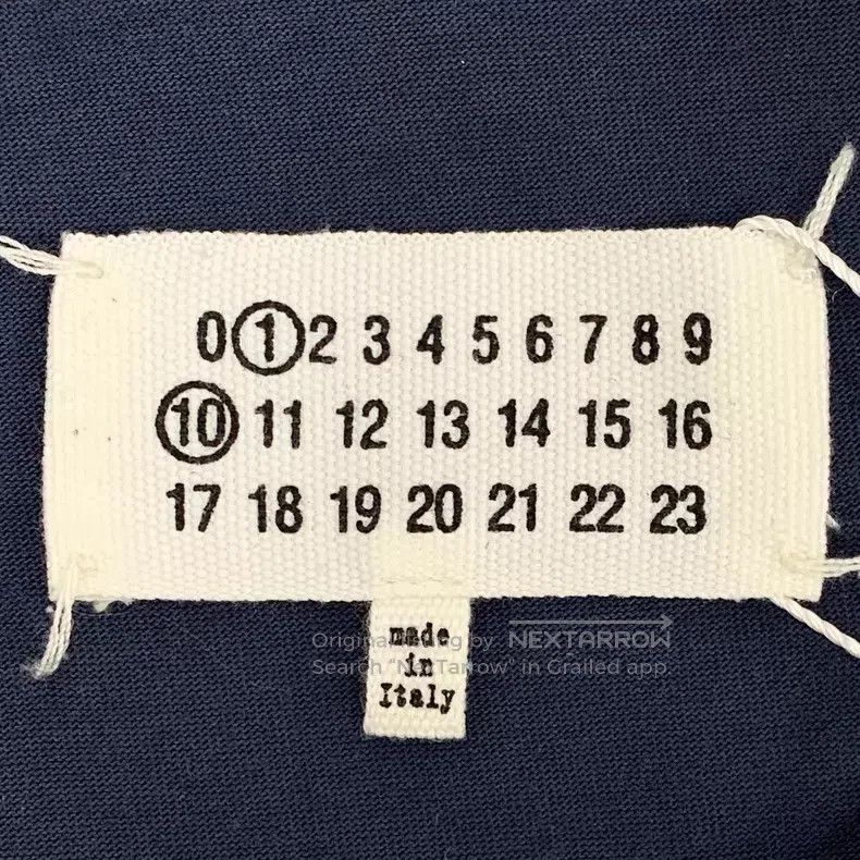 Maison Margiela Maison Margiela Dark blue logo cut cotton round-neck short Size US S / EU 44-46 / 1 - 6 Thumbnail