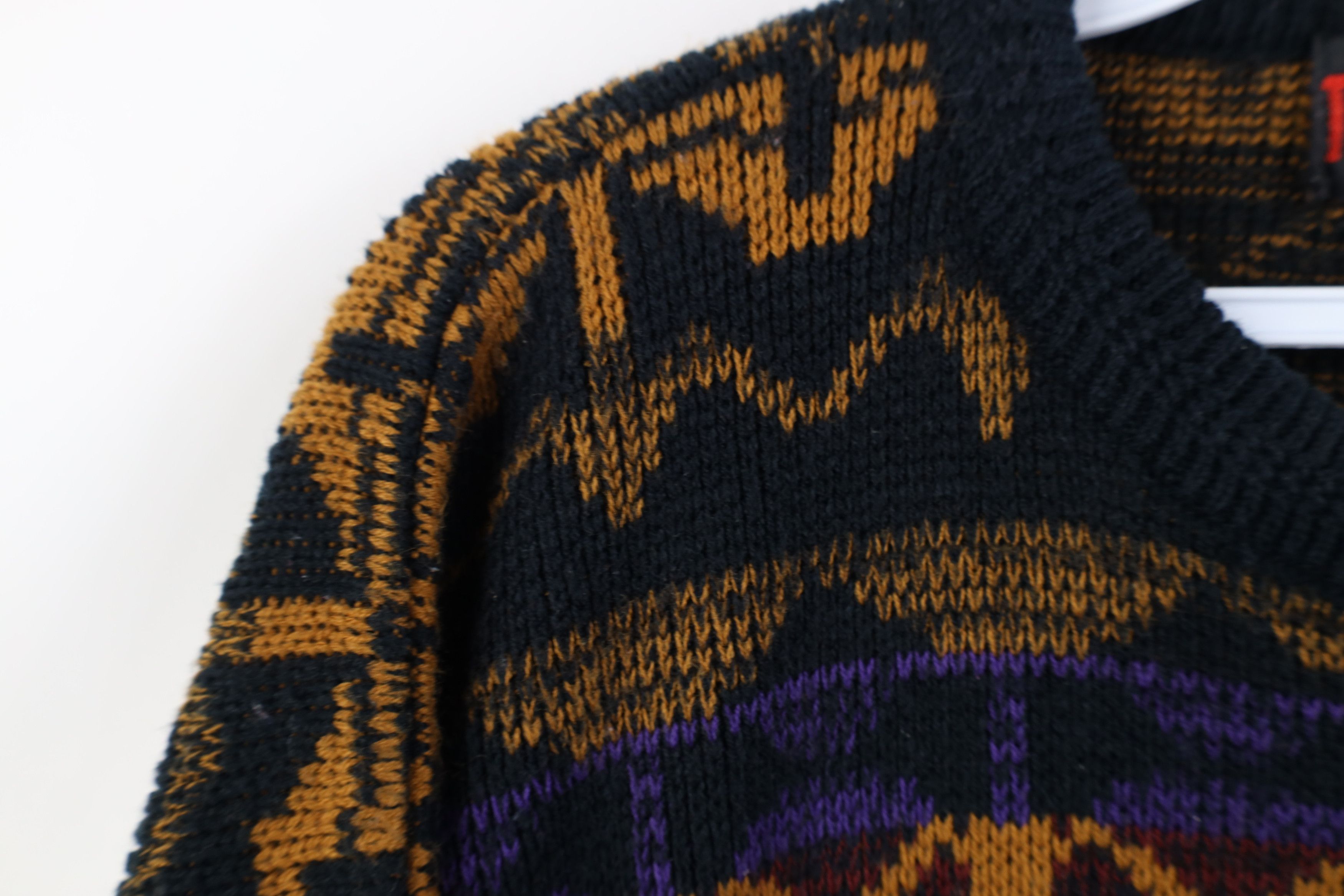 Vintage Vintage 90s Streetwear Geometric Knit Crewneck Sweater Size M / US 6-8 / IT 42-44 - 5 Thumbnail