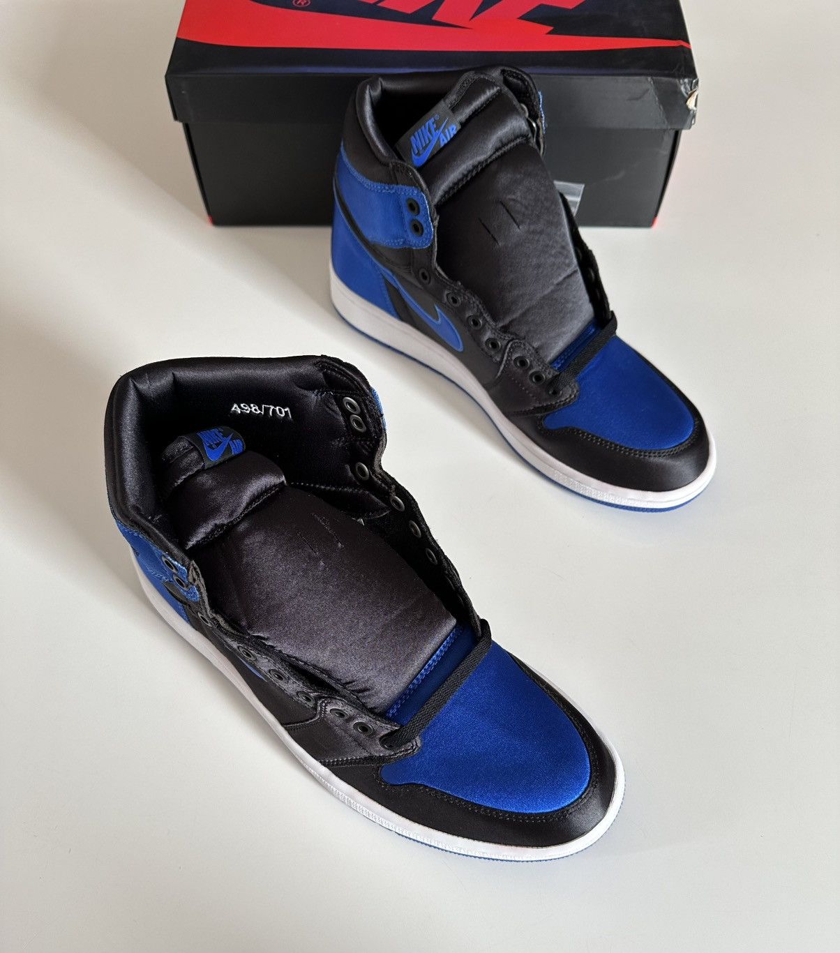 Jordan Brand Jordan 1 Retro High Satin Royal (Numbered to 701) Size US 11 / EU 44 - 4 Thumbnail