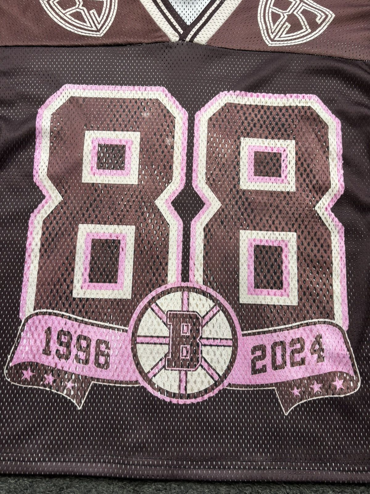 Japanese Brand Vintage style rare Brooklyn 88 brown pink football jersey Size US L / EU 52-54 / 3 - 5 Thumbnail