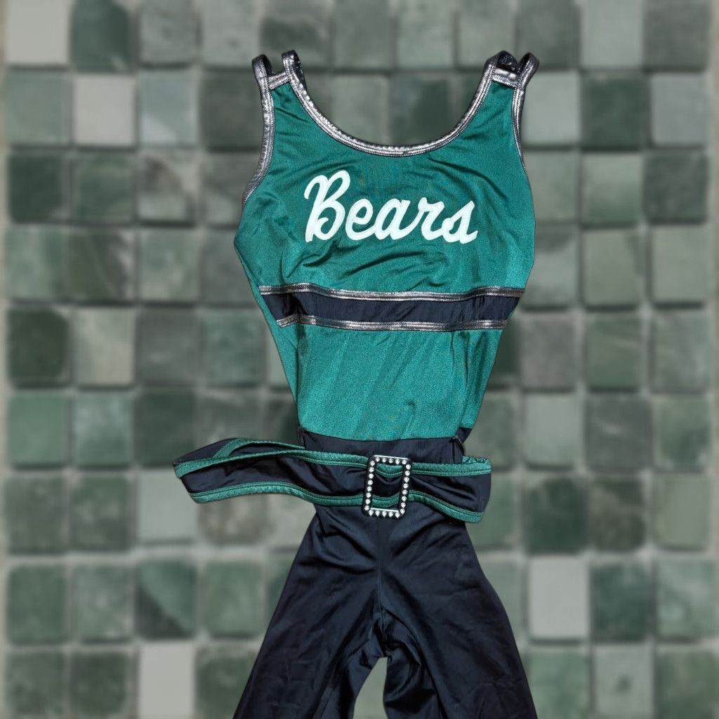 Vintage VINTAGE Algy Cheer Leader Outfit Men Adult Medium Halloween Costume One Piece BEARS Green Mens Size ONE SIZE - 1 Thumbnail