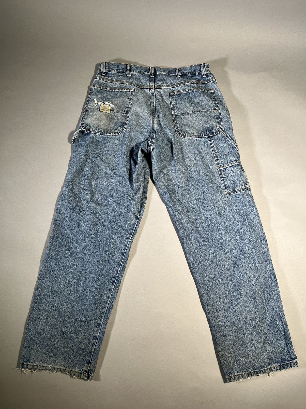 Wrangler Y2K Wrangler Baggy Skater Distressed Carpenter Jeans Size US 32 / EU 48 - 4 Thumbnail