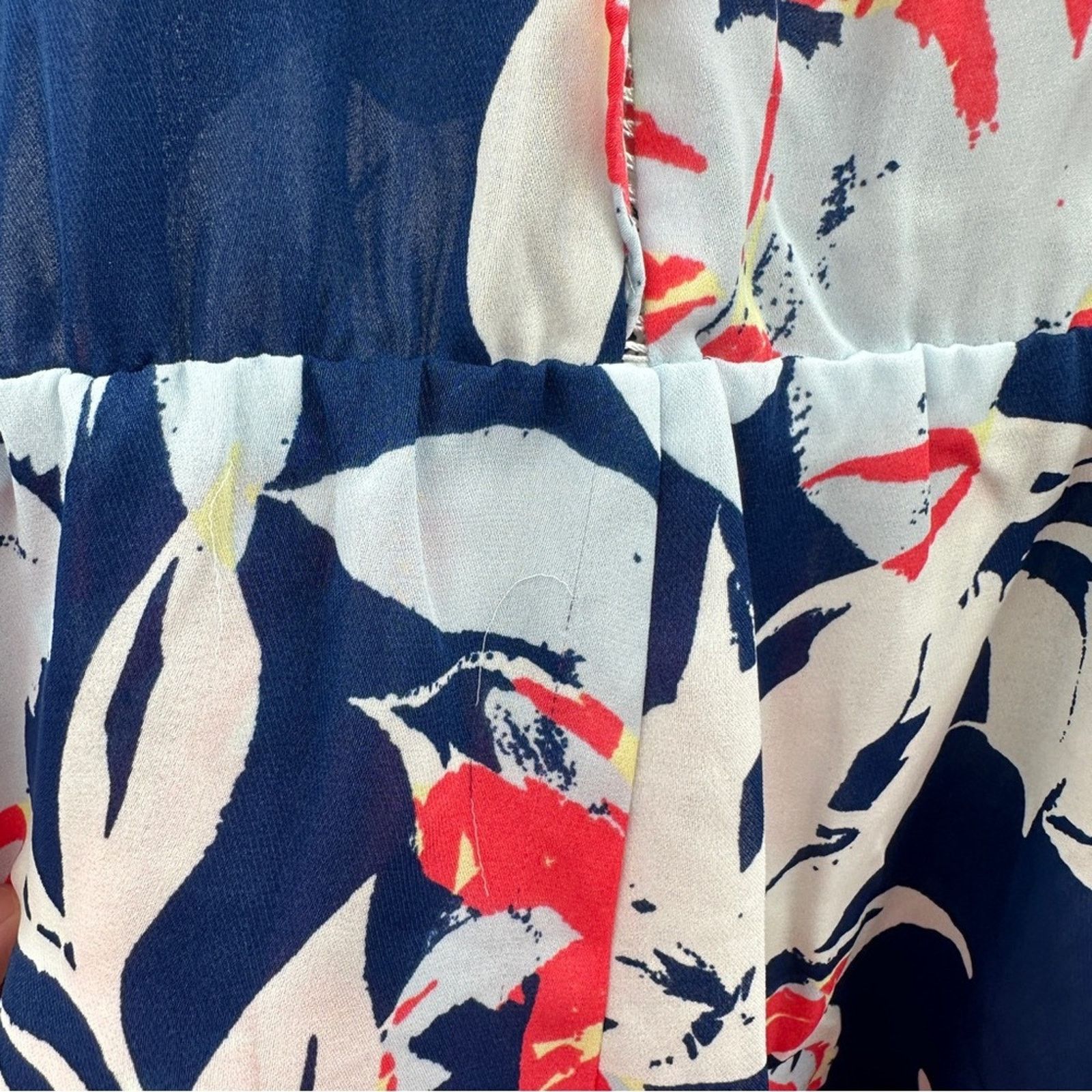 Parker Parker Gardenia Lana Multicolor Leaf Floral Print Dress Size M / US 6-8 / IT 42-44 - 10 Thumbnail