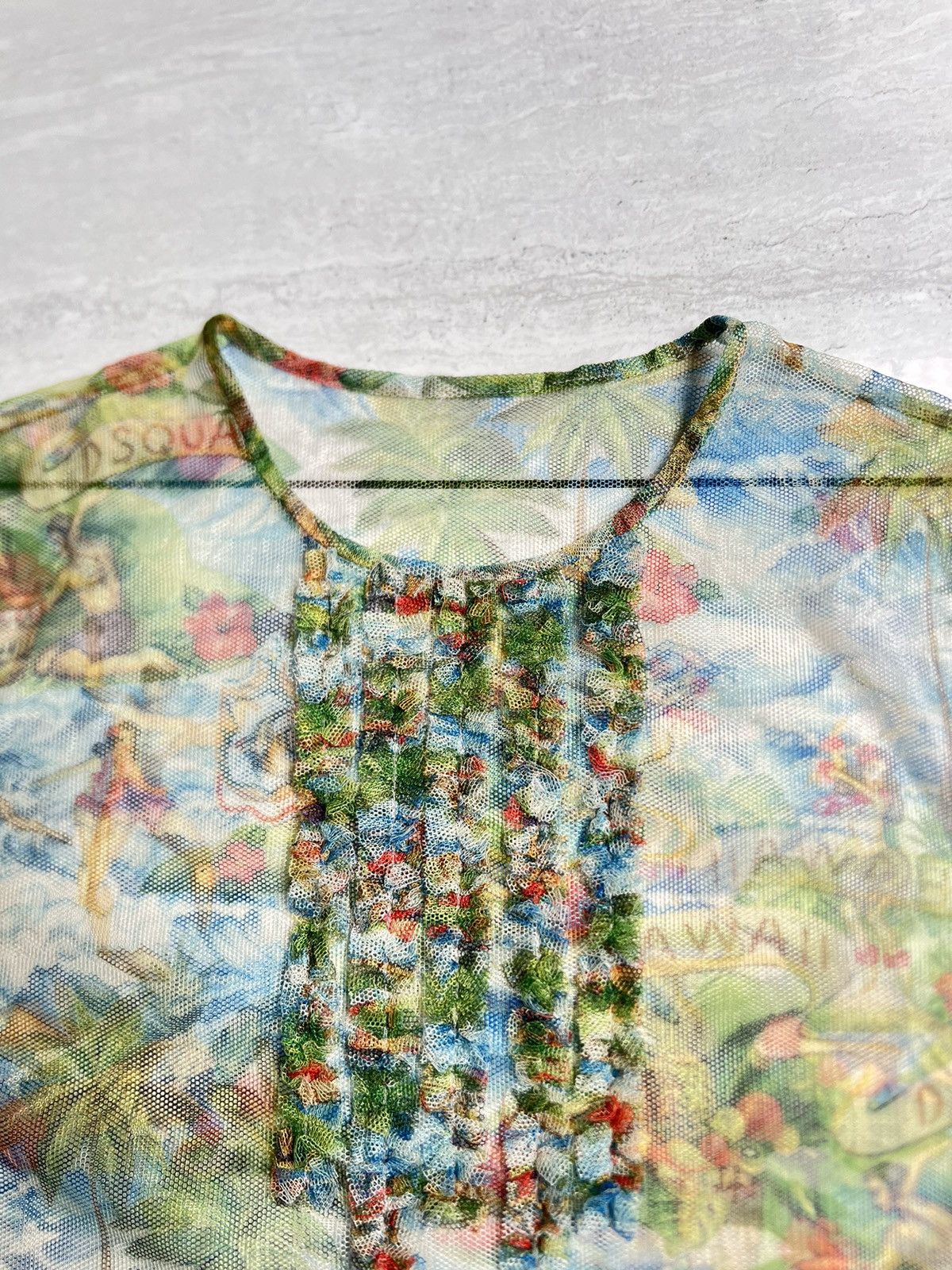 Dsquared2 DSQUARED2 Hawaii Mesh T-shirt Size US XS / EU 42 / 0 - 4 Thumbnail